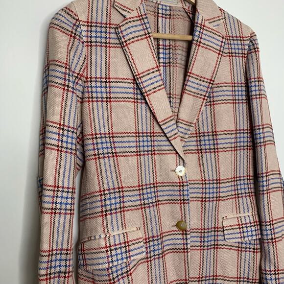 Boglioli Italy Jacket Unstructured Unlined Plaid Blazer Womens 42 IT US 6 - Picture 4 of 16